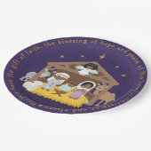 Bord zwart nativiteitsscènepapier (Gekanteld)