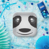 Bord zwart-wit panda-papier (Feest)