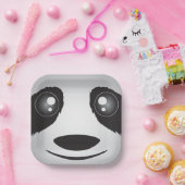 Bord zwart-wit panda-papier (Feest)