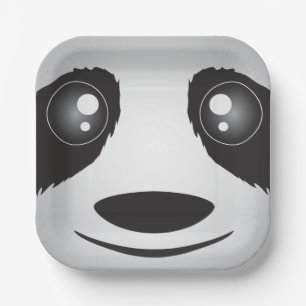Bord zwart-wit panda-papier