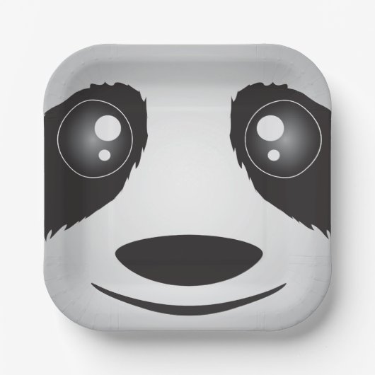 Bord zwart-wit panda-papier (Voorkant)