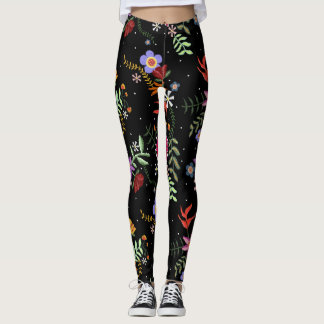 Bordado Folk Leggings