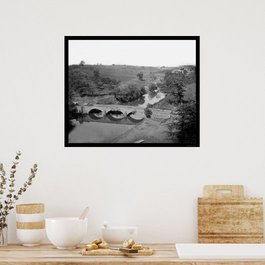 Bordbrug bij Antietam 1862 Poster (Keuken)