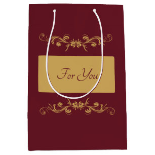 Bordeaux - Aangepaste middelgrote Gift Bag Medium Cadeauzakje