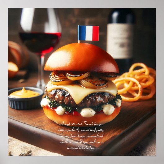 Bordeaux Bistro Burger Poster (Voorkant)