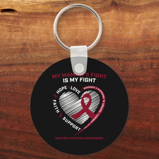 Bordeaux bloedkanker Mamaw vecht multipel myeloom Sleutelhanger (Voorkant)