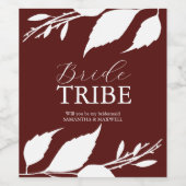 Bordeaux bruidsmeisje voorstel label wijn etiket (Enkel label)