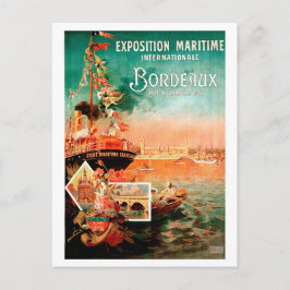 Bordeaux City port, Frankrijk, toeristisch schip,  Briefkaart