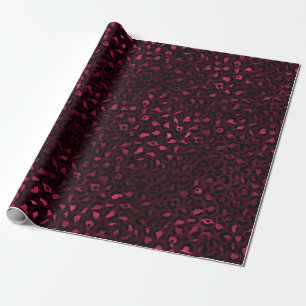 Bordeaux en Goud Luipaard Serie Design 3 Cadeaupapier
