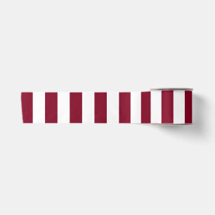 Bordeaux en witte verticale strepen lint