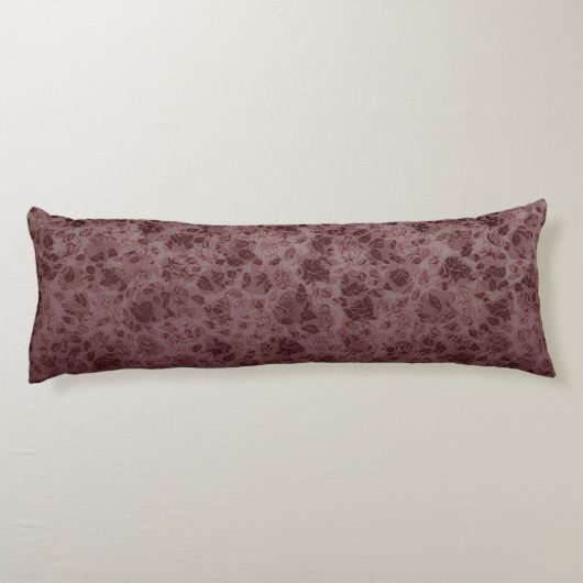 Bordeaux flowers degraded lichaamskussen (Achterkant)