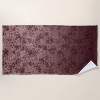Bordeaux flowers degraded Towel Set Strandlaken