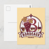 Bordeaux France Briefkaart (Voorkant / Achterkant)