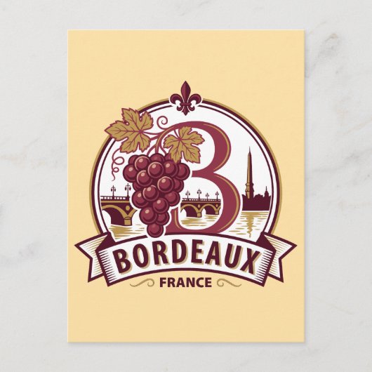 Bordeaux France Briefkaart (Voorkant)