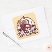 Bordeaux France Vierkante Sticker (Envelop)