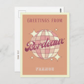 Bordeaux Frankrijk disco Retro  Briefkaart (Voorkant / Achterkant)