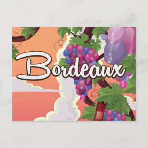 Bordeaux, Frankrijk,  poster van wijnreizen Briefkaart