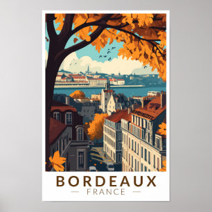 Bordeaux Frankrijk Reizen Kunst Vintage Poster