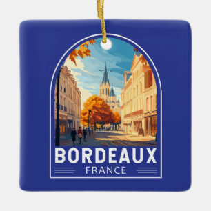Bordeaux Frankrijk Travel Art Embleem Keramisch Ornament