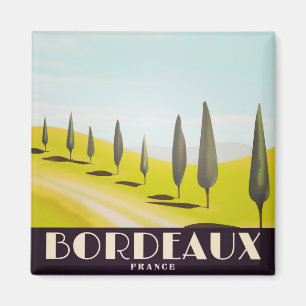 Bordeaux, Franse reisposter in vintage stijl Magneet