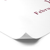 Bordeaux Gouden Bloemstuk Funeral Foto Welkom Bord Poster (Hoek)