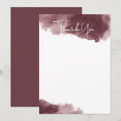 Bordeaux Inktwash Bedankkaart (Voorkant / Achterkant)