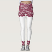 Bordeaux Kant Leggings (Voorkant)