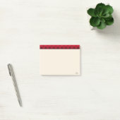 Bordeaux koptekst op beige post-it® notes (Kantoor)