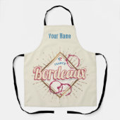 Bordeaux Nouvelle-Aquitaine France Retro Wine Schort (Voorkant)