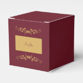 Bordeaux Personalized Favor Box Bedankdoosjes (Voorkant Zijde)