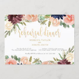 Bordeaux repetitie diner bloemenlandschap kaart