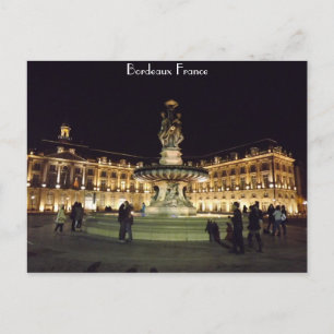 Bordeaux 's nachts briefkaart