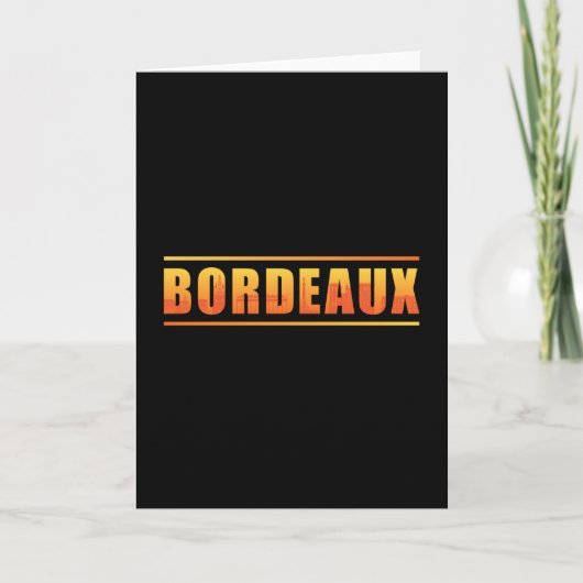 Bordeaux Stad Silhouet Stadsgezicht Grappig Cadeau Kaart (Voorkant)