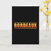 Bordeaux Stad Silhouet Stadsgezicht Grappig Cadeau Kaart (Gele Bloem)