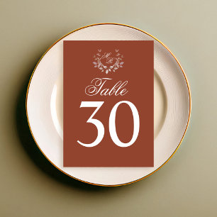 Bordeaux Tafelnummer Trouw Monogram Motief