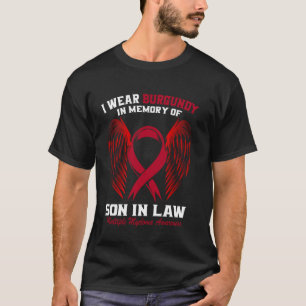 Bordeaux ter nagedachtenis aan schoonzoon multiple t-shirt
