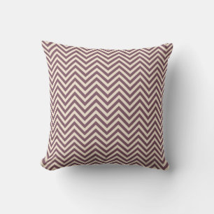 Bordeaux Wit Chevron Geometrisch Patroon Buitenkussen