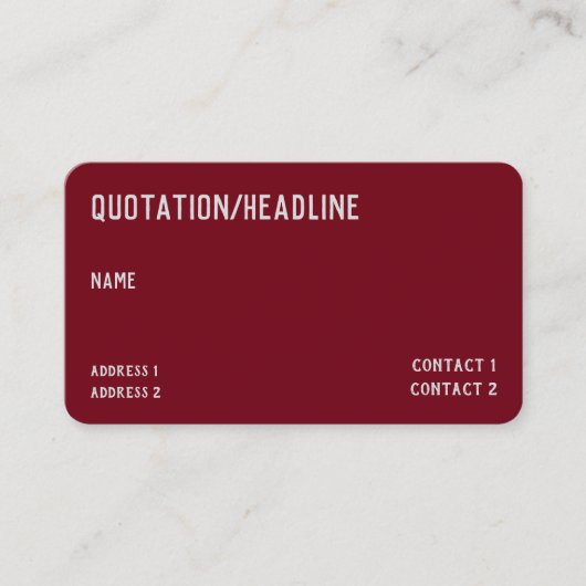 bordeaux wit - QR-code Visitekaartje (Voorkant)