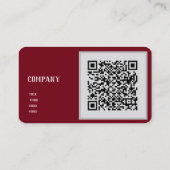 bordeaux wit - QR-code Visitekaartje (Achterkant)