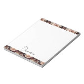 Bordeauxrood blozend bloem bruiloft notitieblok (Gedraaid)