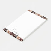 Bordeauxrood Blozende Bloemige Bruiloft Post-it® Notes (Schuin)