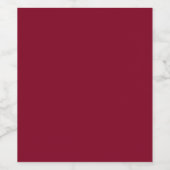 Bordeauxrood Wijn Etiket (Enkel label)