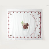 Bordeauxroze Trouwfoto-achtergrond Wandkleed (Voorkant (horizontaal))