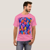 Bordeelstijl: Vibrant Leaf Patterns T-shirt (Voorkant volledig)