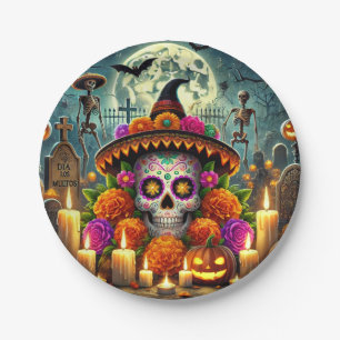 borden geft voor Halloween feest Papieren Bordje