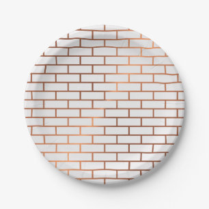 Borden koperen subway Tile Pattern Paper Papieren Bordje