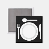 Borden messenvork en lepel magneet (Voorkant / Achterkant)