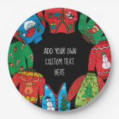 Borden met lomp-kerstakelpapier papieren bordje (Voorkant)