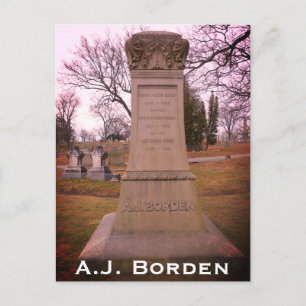 Borden Monument, Herfst River, MA - A.J. Borden Briefkaart