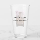 Borden Monument, Herfst River, MA - A.J. Borden Glas (Achterkant)